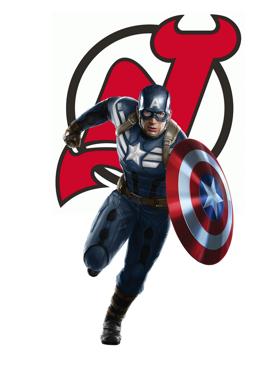 New Jersey Devils Captain America Logo vinyl decal